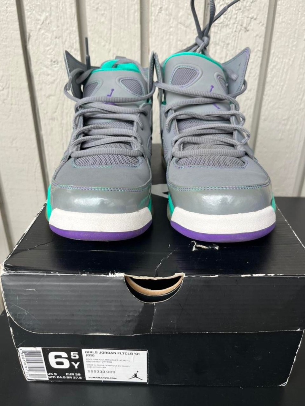 Jordan Flight Club ’91 GS Cool Grey Ultraviolet – 6.5Y / US Women’s 8